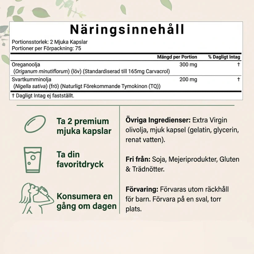 Nordic Oregano - Oreganoolja med Svartkumminolja